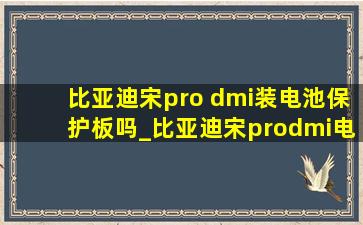 比亚迪宋pro dmi装电池保护板吗_比亚迪宋prodmi电池有保护板吗